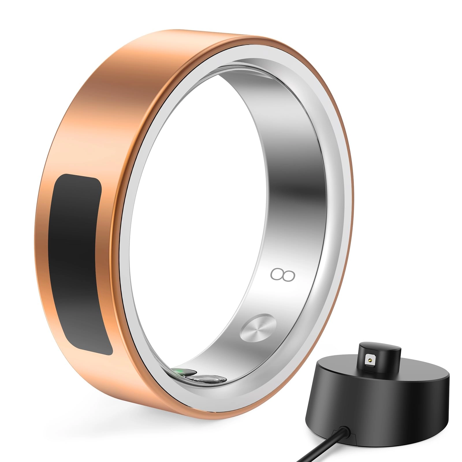 MUNBYN Smart Ring - Fitness Tracker Heart Rate Rose Gold 9