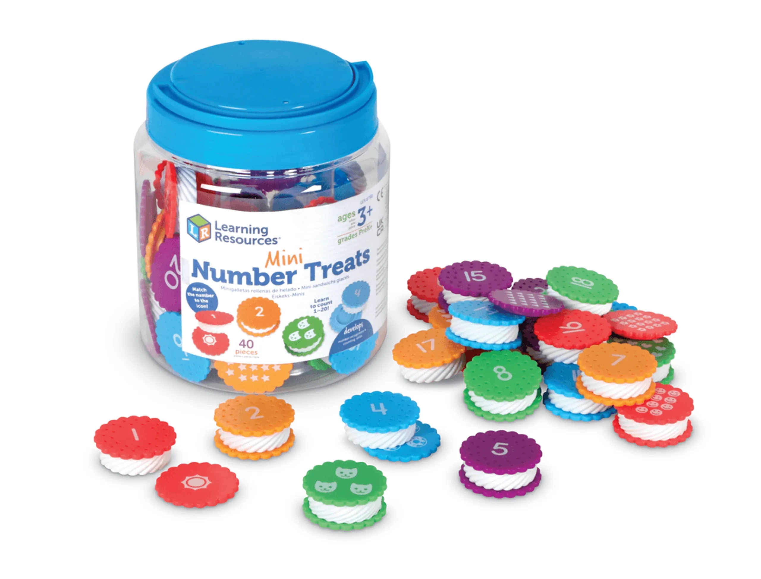 Learning Resources Mini Number Treats - Suitable for 3 years and above 40 pieces