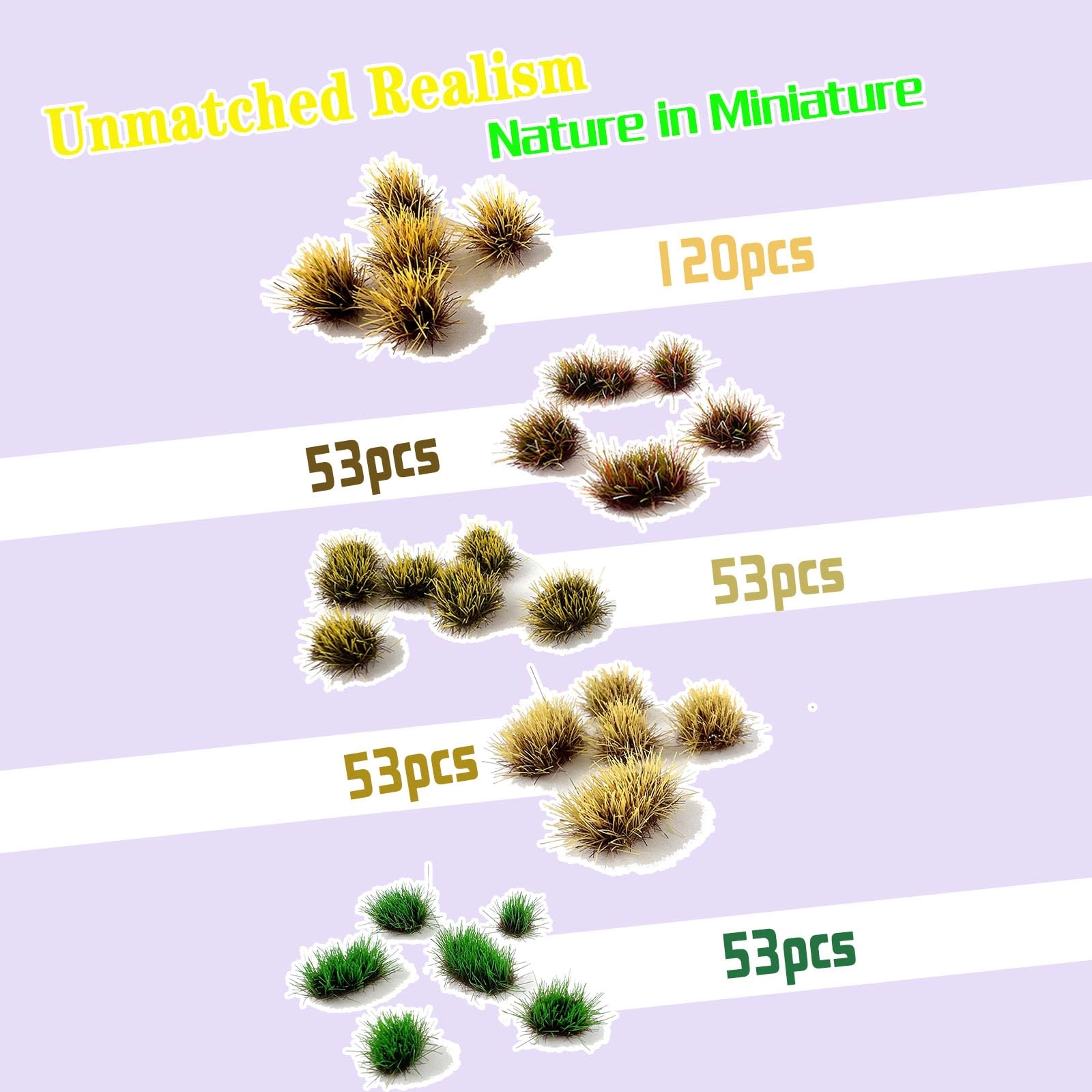 Miniature Grass Tufts - 332 pieces