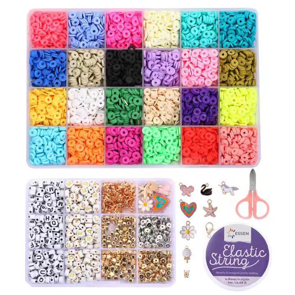 Clay Beads - 5591pcs 24 assorted colors 6mm
