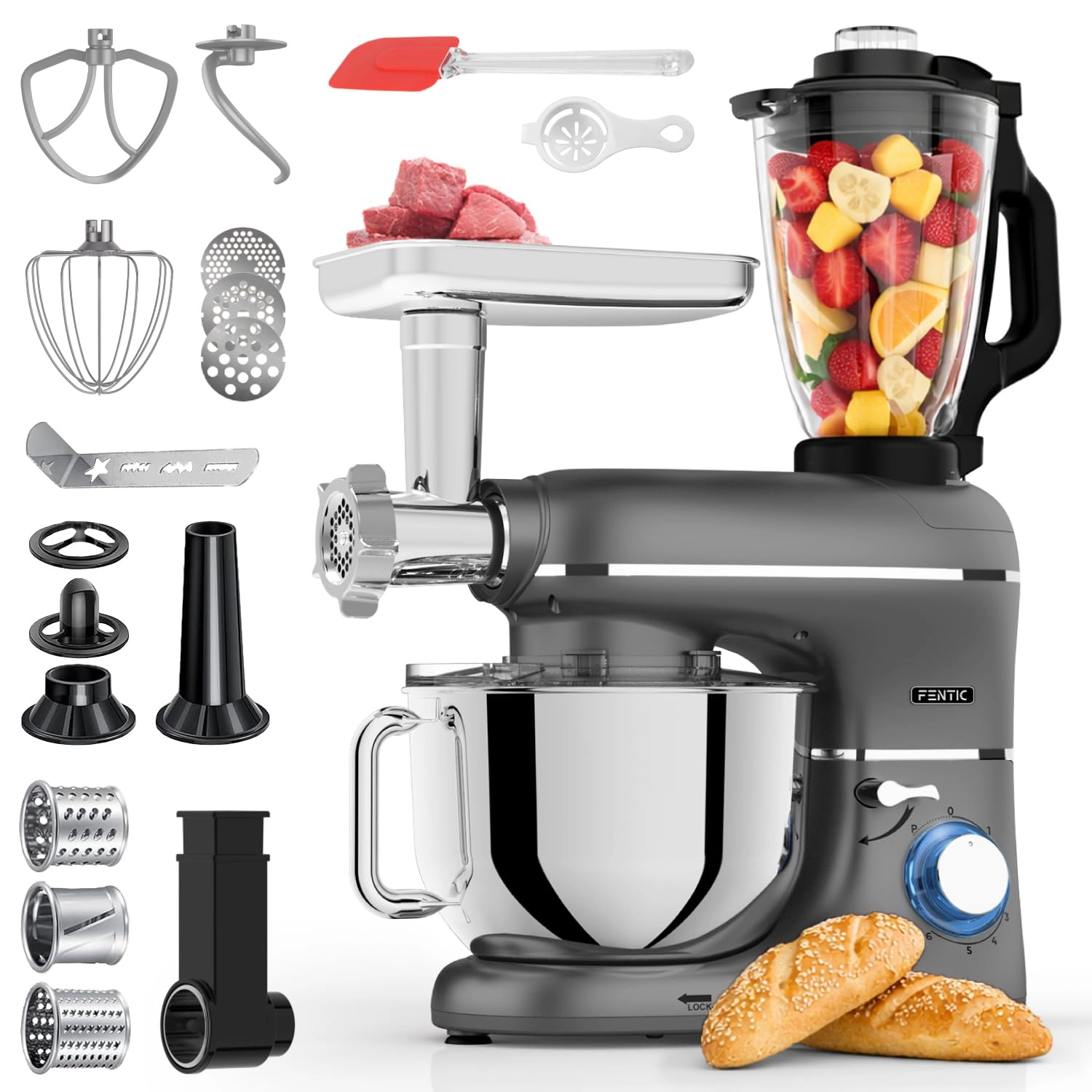Food Processor - 6.2 Liters 2000 watts