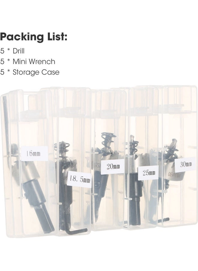 HSS Hole Saw - 16mm 18.5mm 20mm 25mm 30mm