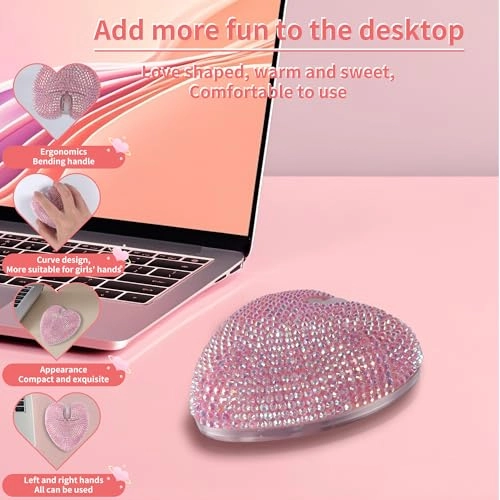 Heart-Shaped Mouse - Bluetooth USB