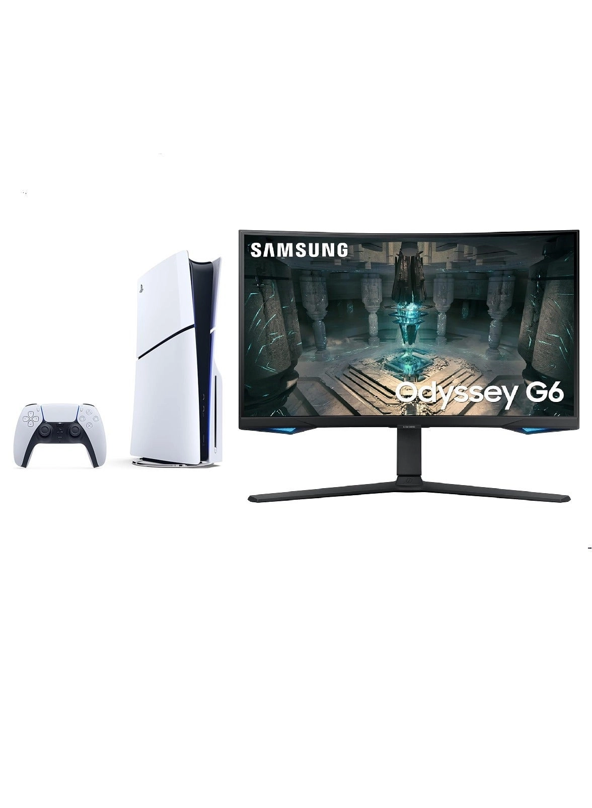 Sony 32” QHD 240Hz Curved Gaming Monitor + PlayStation 5 Digital Edition - UAE Version