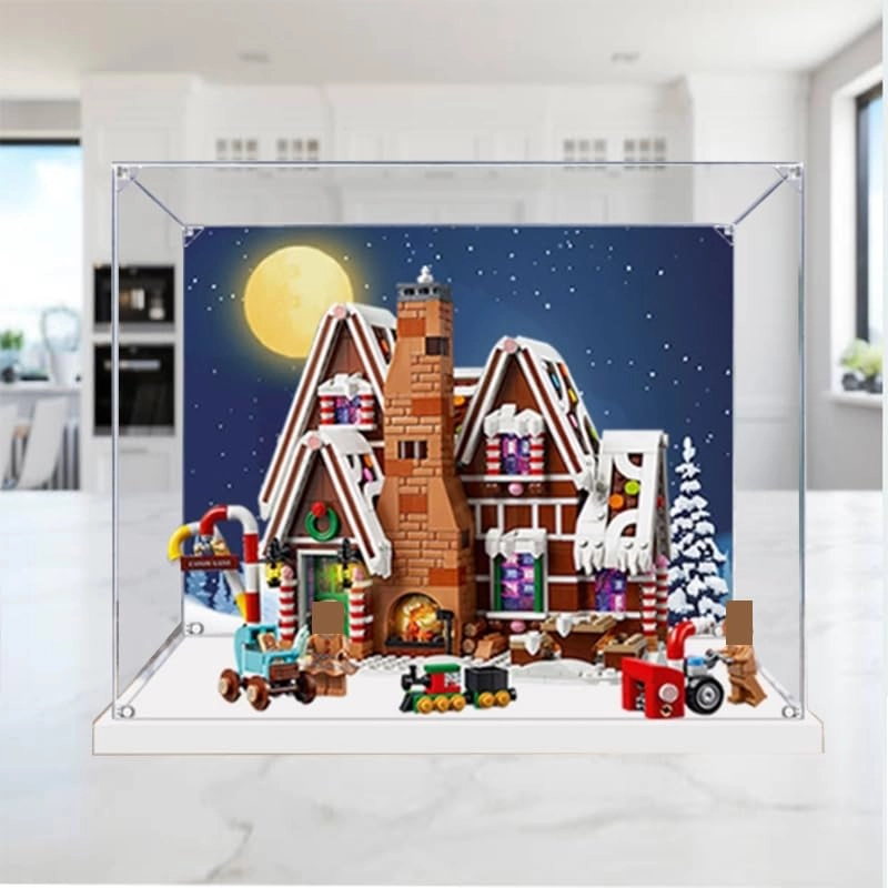 Clear Acrylic Display Case - for 10267 Black Bottom+background