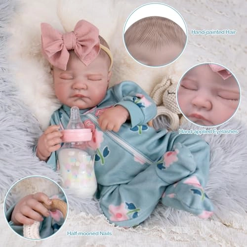 Reborn Baby Doll - 20" Vinyl Soft Cloth Body Ages 3+