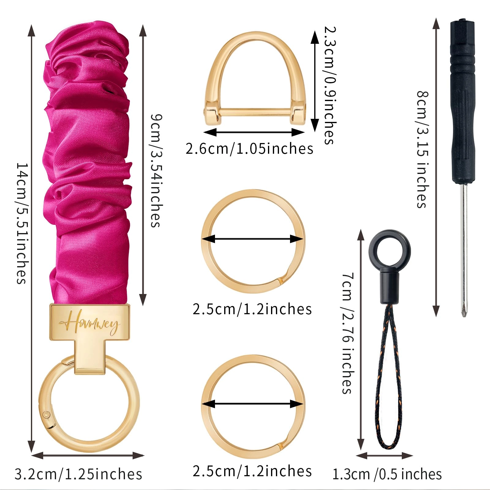 Stretchy Scrunchie Keychain Wristlet - Fun