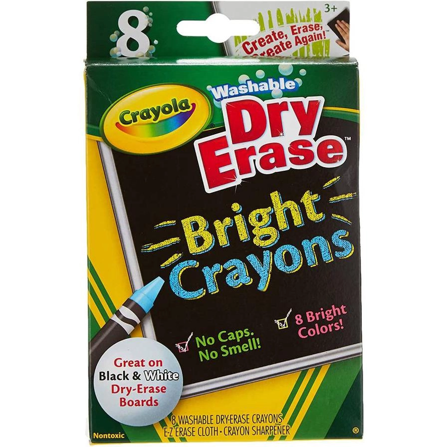 PLAY BOX TOYS TRADING Dry Erase Crayons - 8 Ctn