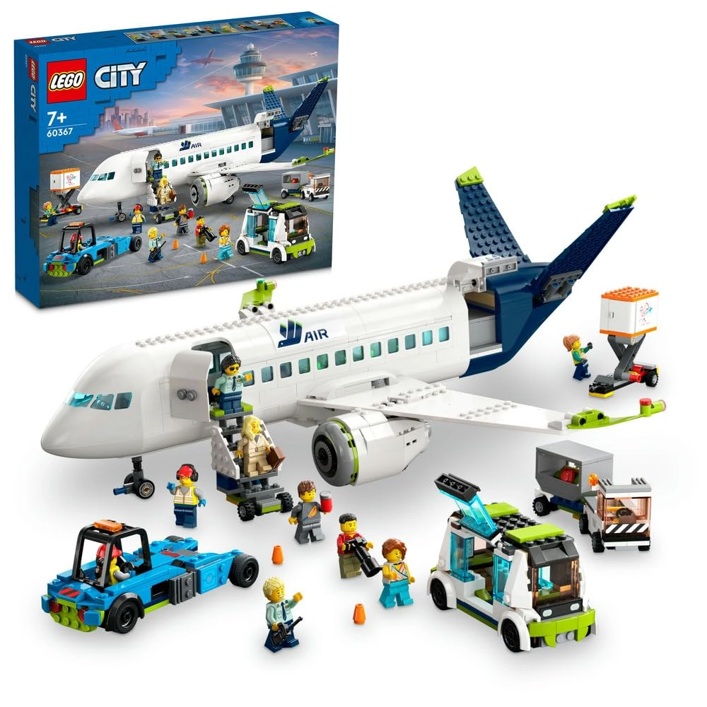 City Passenger Aeroplane (60367) - Large Plane Model 9 Minifigures