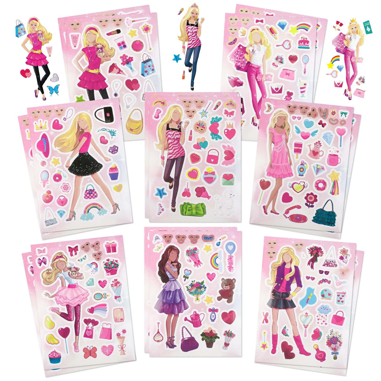 ntgfu Princess Activity Sticker Book 16 pcs