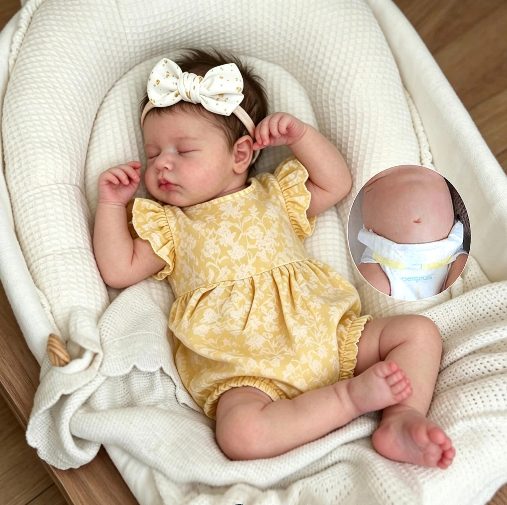 Nanjing Tianzeng Gifts Co.,Ltd Reborn Baby Doll - 20Inch Full Body Silicone Vinyl Eyes Open Ages 3+