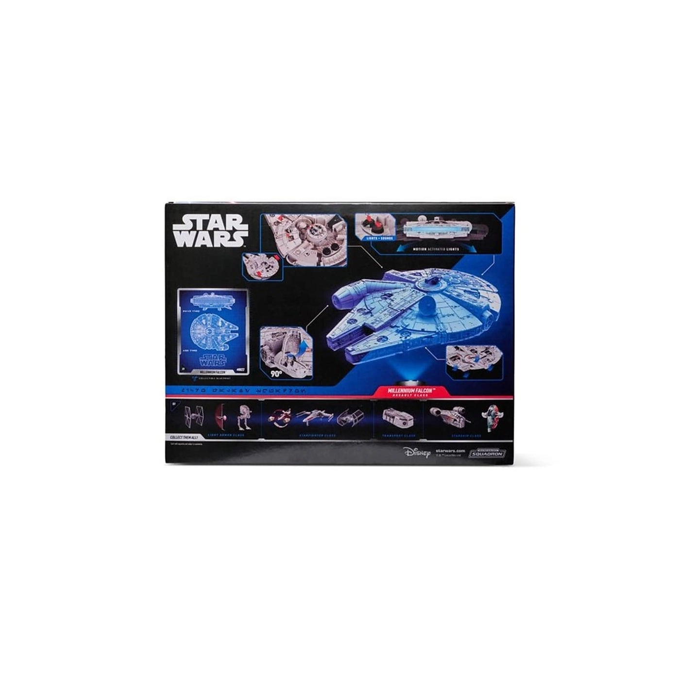 Millennium Falcon - 7-Inch Vehicle + Han Solo + Chewbacca + Princess Leia + OBI-Wan Kenobi - STAR WARS