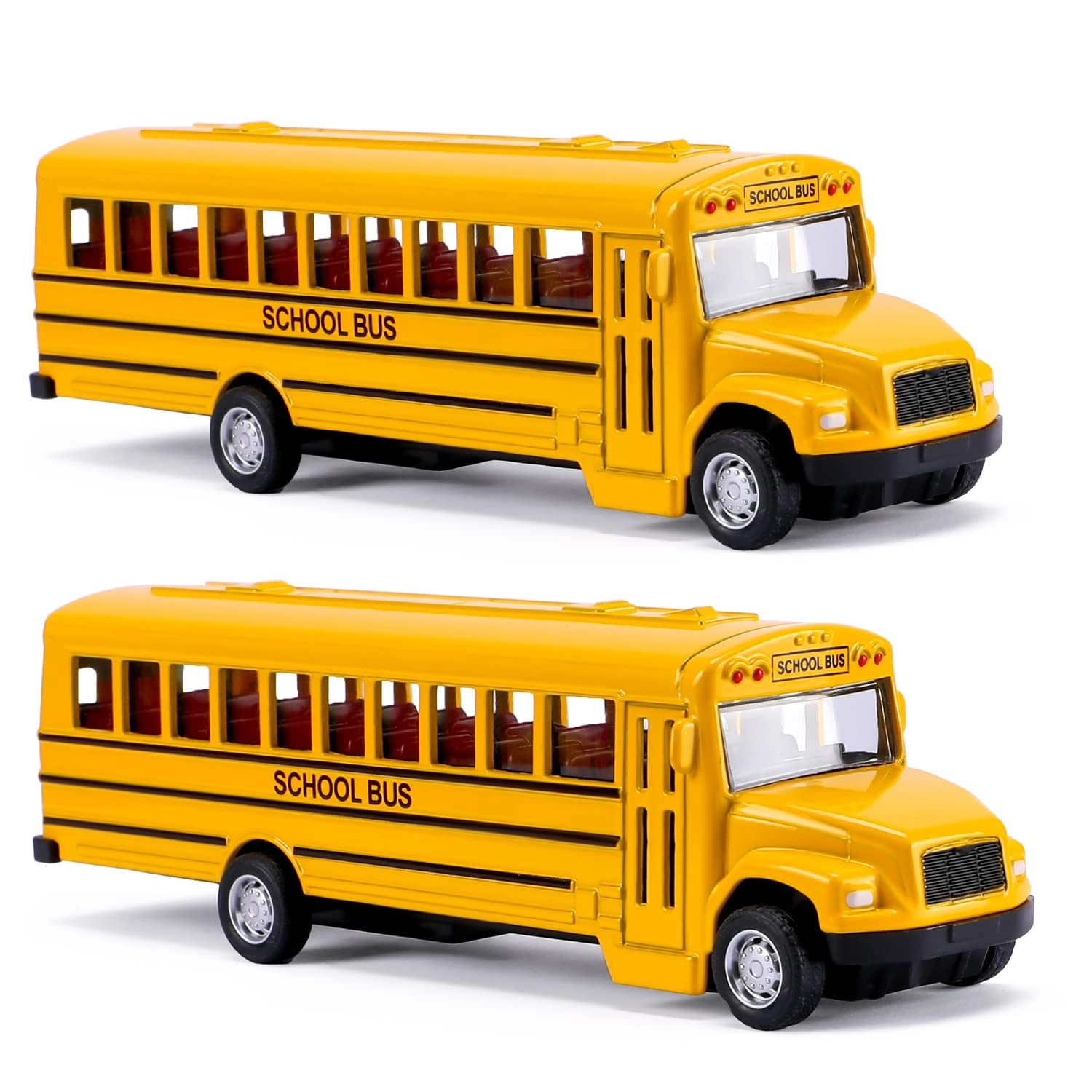 dunriog Pull Back School Bus - 2 Pack