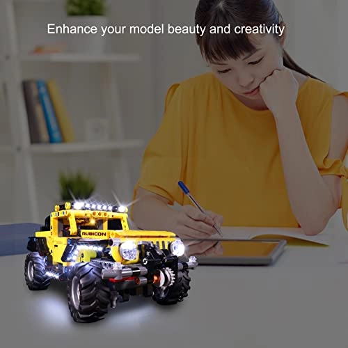 LED Light Kit for Lego Jeep Wrangler - Compatible with Lego 42122 Remote Control Version