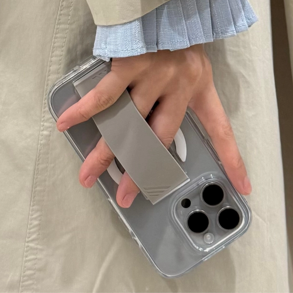 GripX Transparent Case with Natural Titanium Grip for iPhone 16 Pro