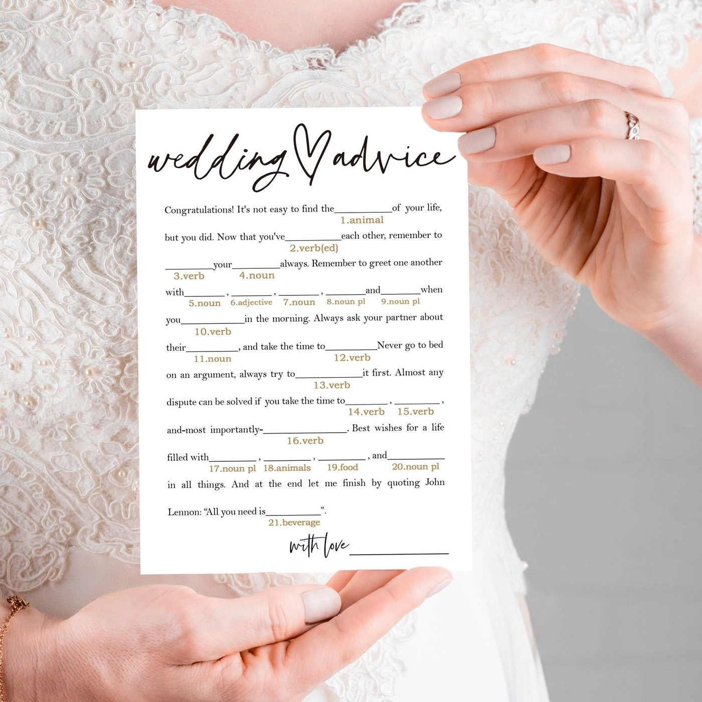 Bridal Shower Bingo - 25 pieces Unisex-Adults