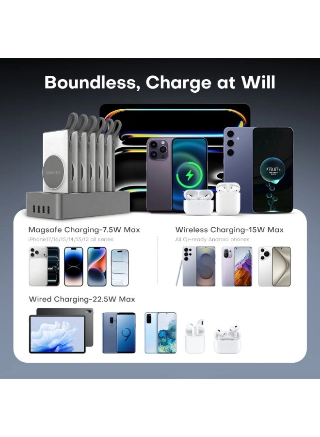 Magnetic Power Bank - 6 X 10000mAh 22.5W Fast charging Wireless charging