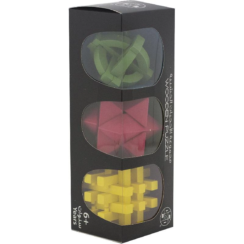 Non Branded Brain Teaser Puzzle - 3 Pieces Wood