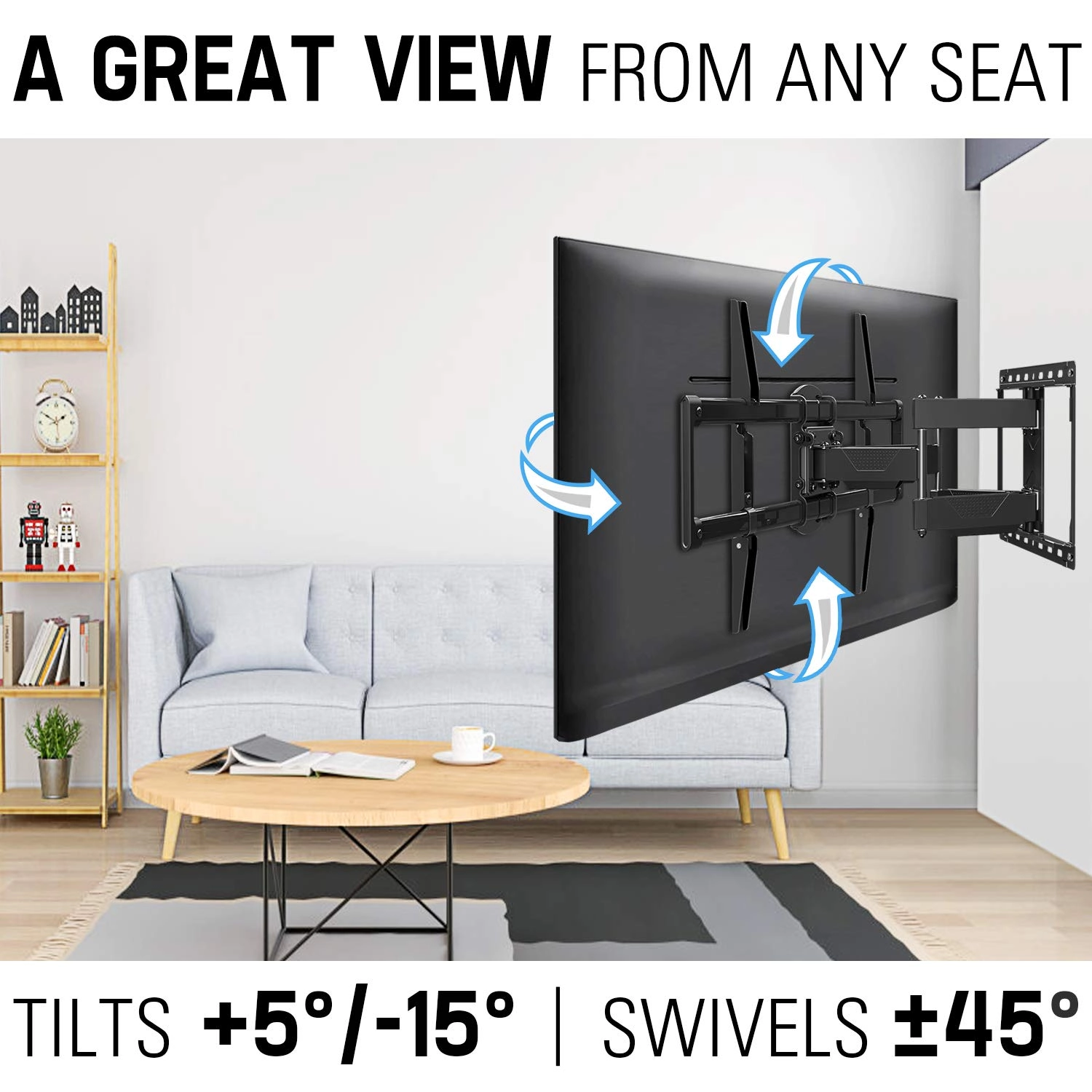 Full Motion TV Mount - 4275 inch up to 100lbs