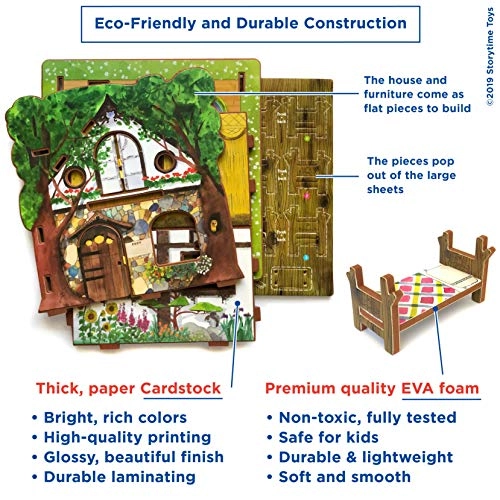 Goldilocks and The Three Bears Book and Toy Set - 3+ 39 pieces