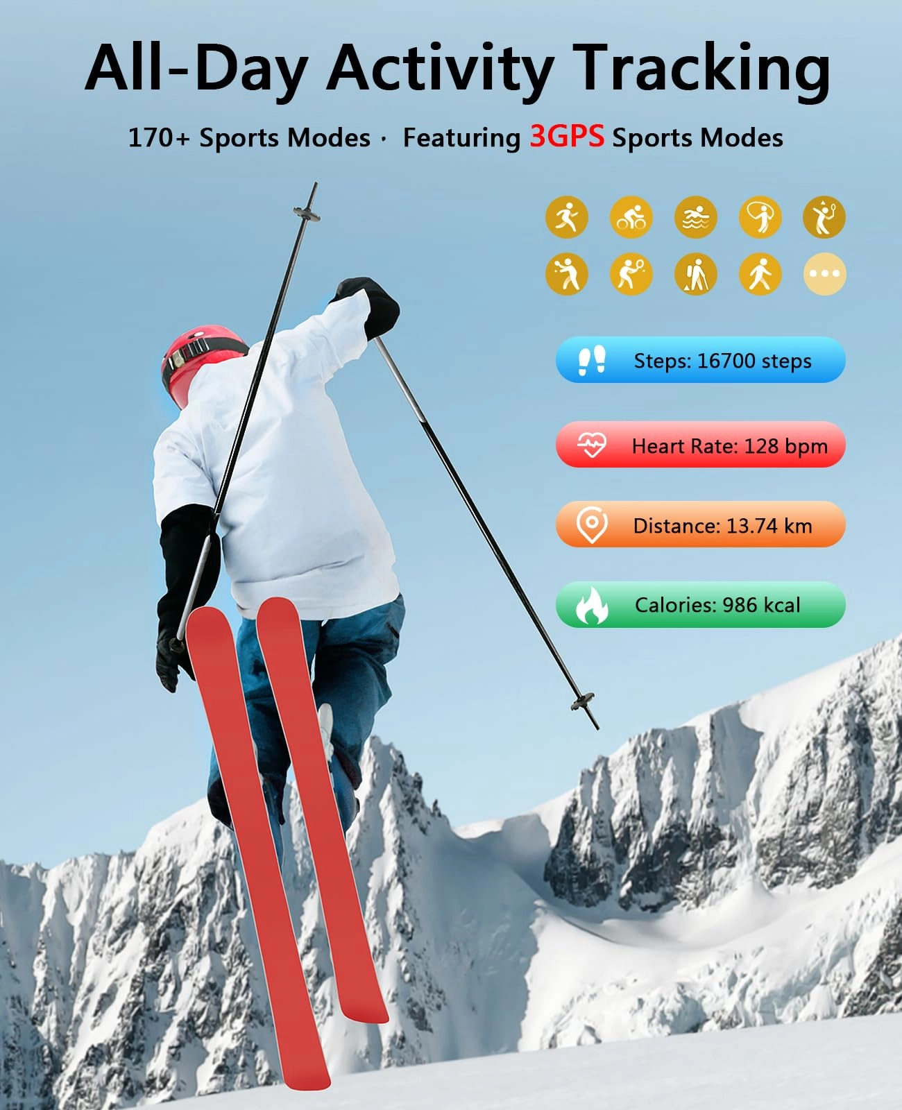 DS10 - 170+ Sports Modes 24H Sleep Tracker