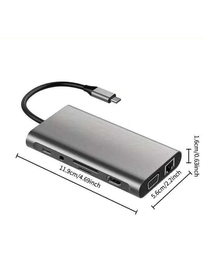 11-in-1 USB-C Hub - USB Type C MacBook Windows Laptop
