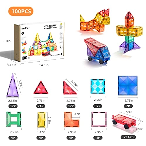 Magnetic Tiles - 100 pcs