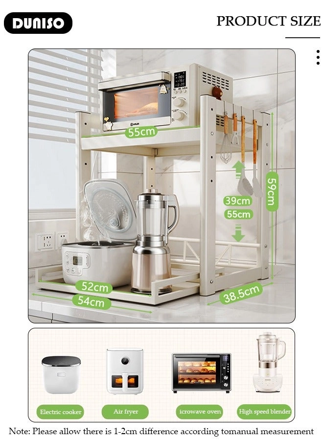 2-Tier Pull Out Microwave Oven Rack