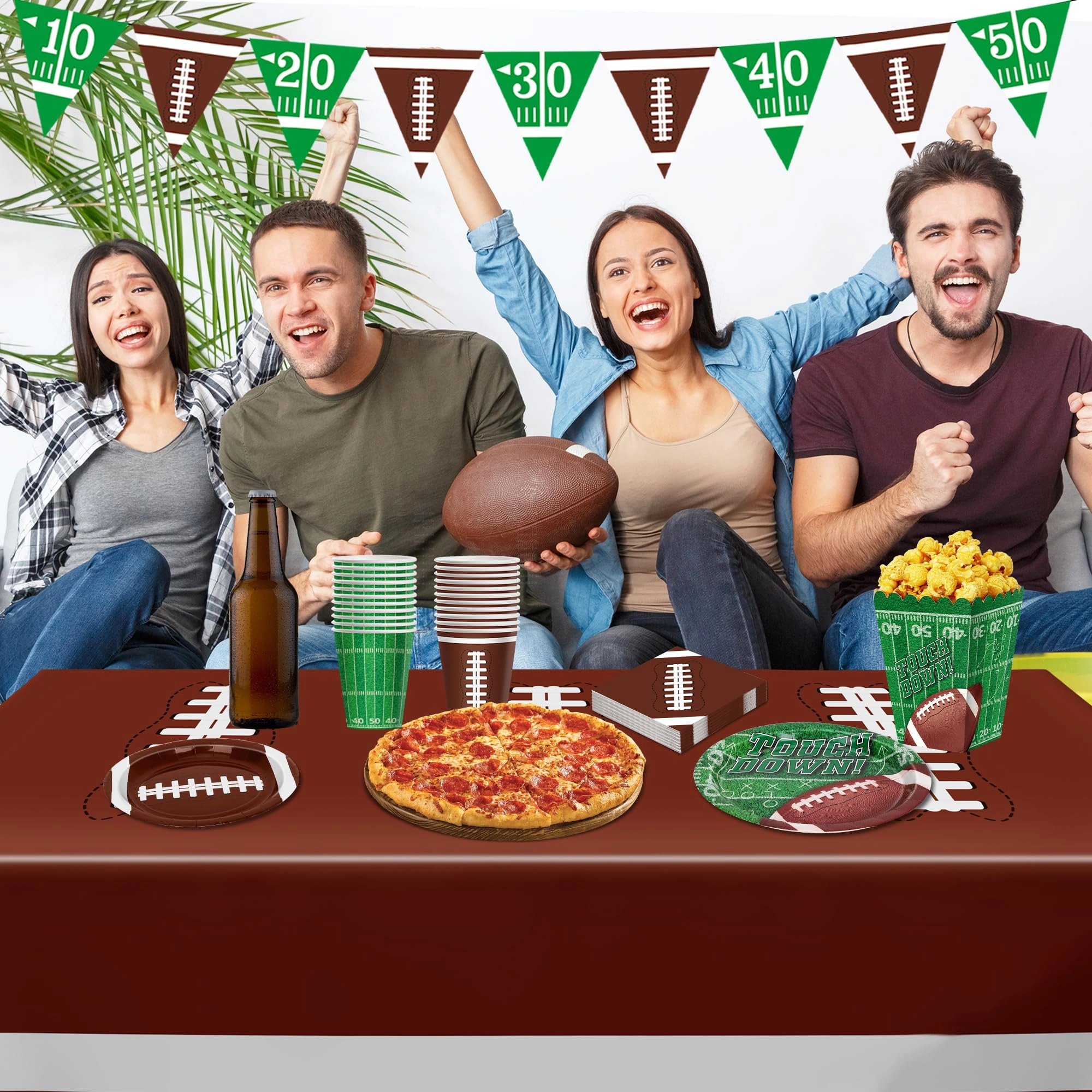 Football-PlateSet24 - 99 Pcs Football Party