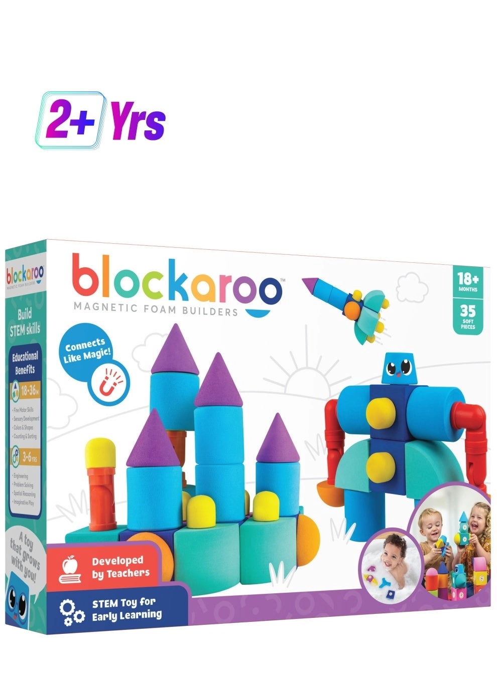Blockaroo Magnetic Blocks - Castle 35 pcs