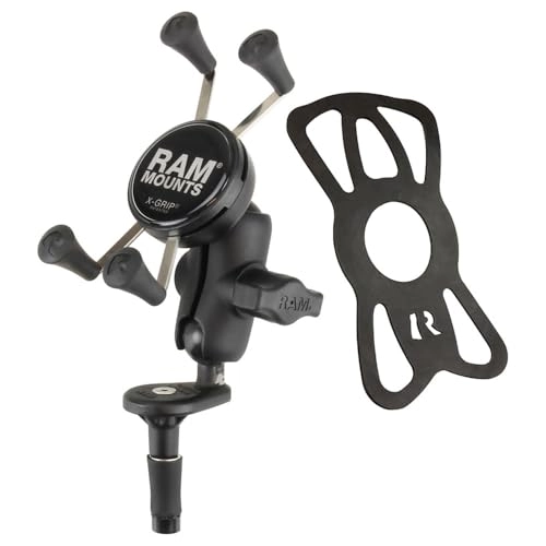 X-Grip Phone Holder with Motorcycle Fork Stem Base