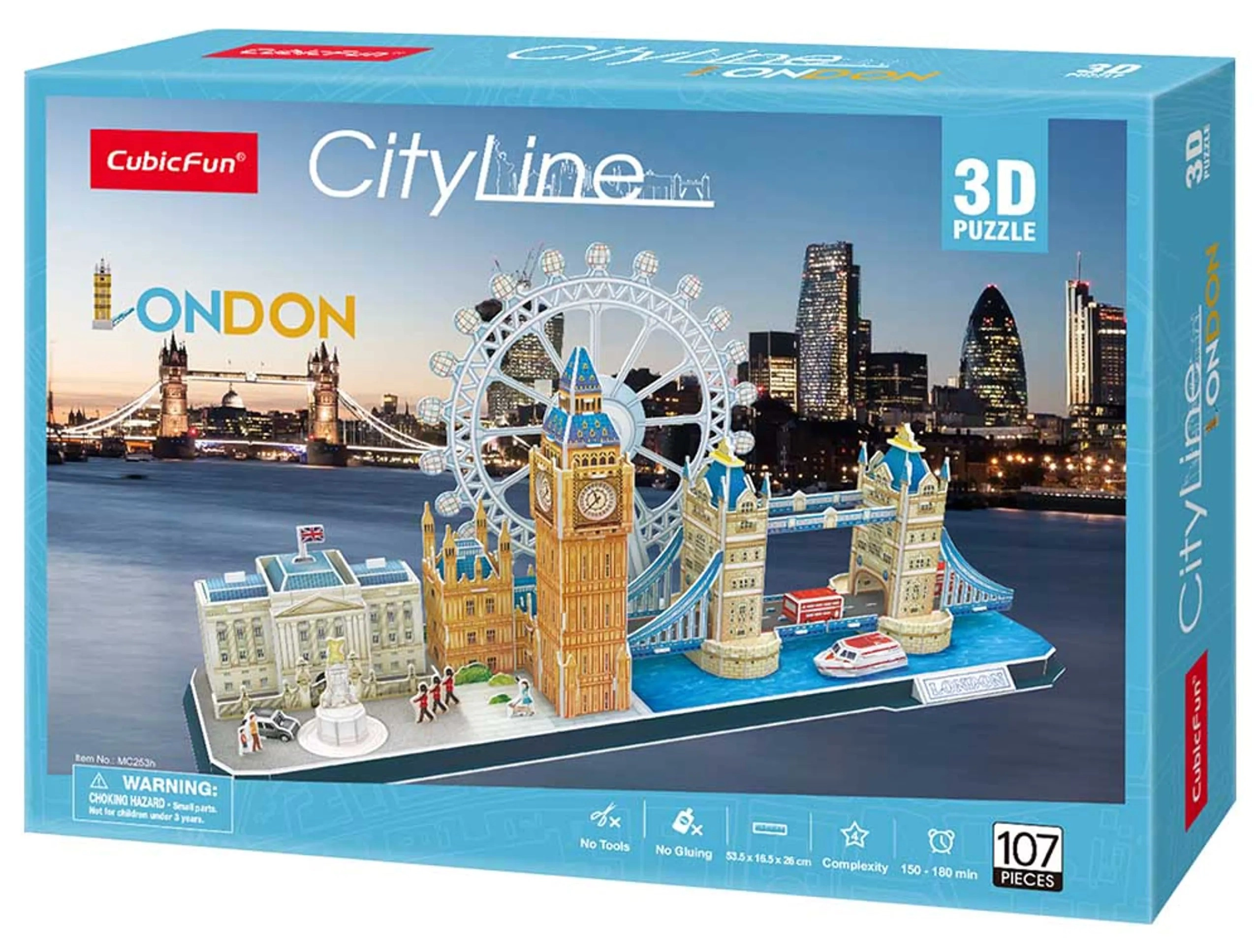 CubicFun City Line London 3D Puzzle (AL-MC253H) - 107 pcs