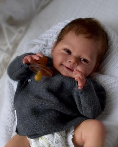 Reborn Baby Doll - 18'' Soft Weighted Cloth Body & Vinyl Limbs African American Ages 3+