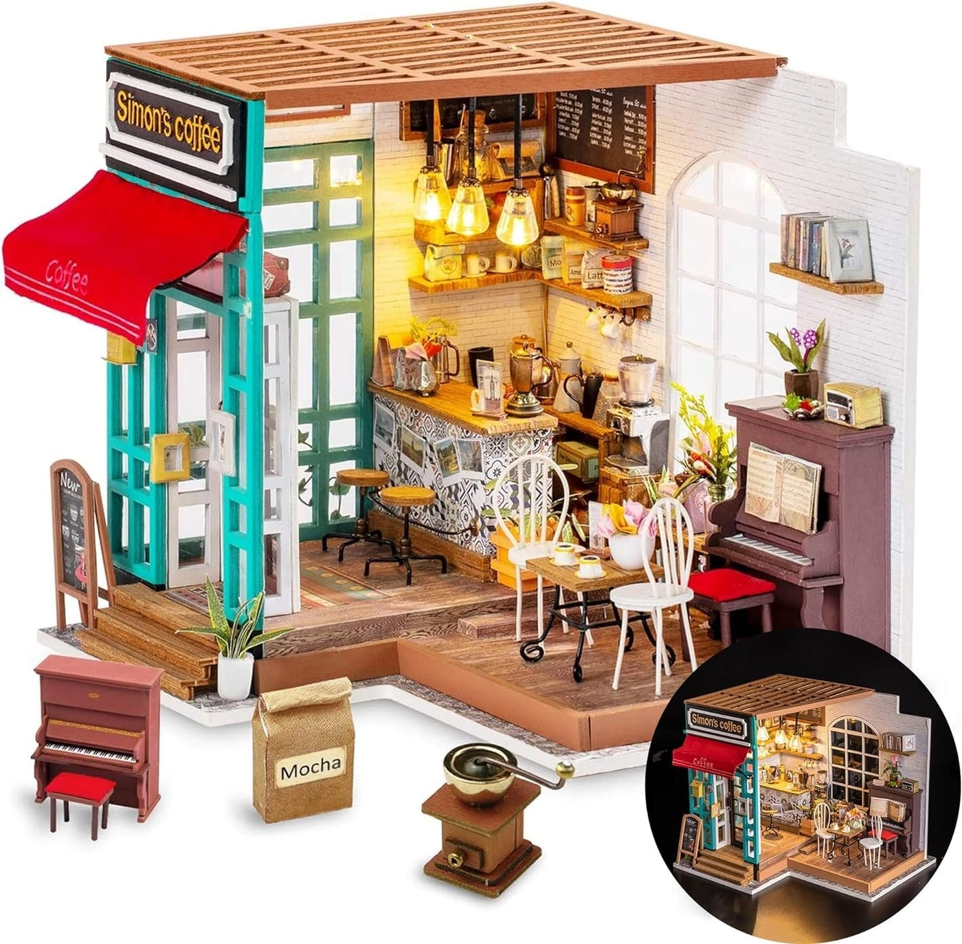 Rolife DIY Miniature Dollhouse Kit - Halloween/Christmas 1:20