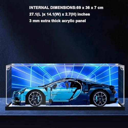 Acrylic Display Box for LEGO Medieval Car 42083 - 3mm thickness