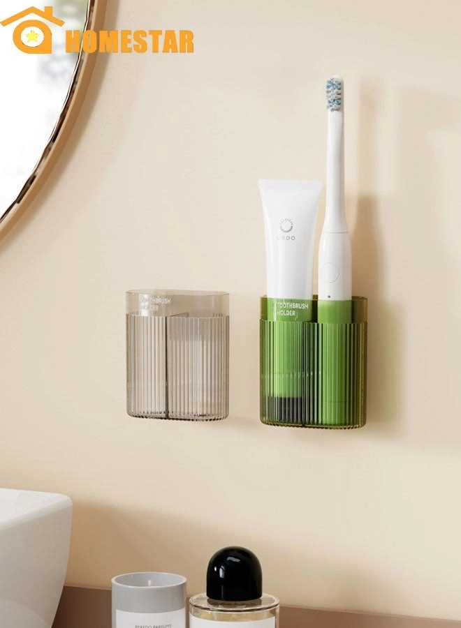 HOMESTAR Toothbrush Holder - Wall 2 Slots