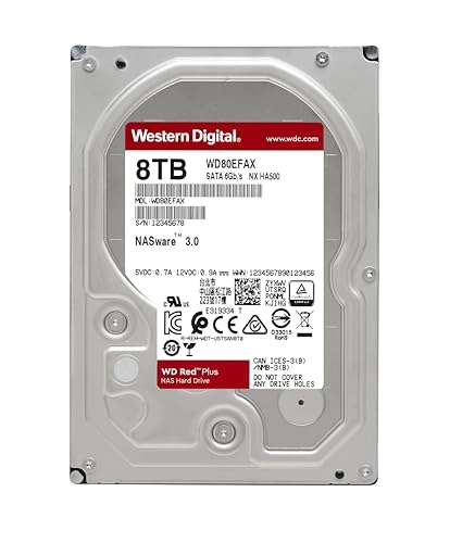 WD Red 3.5" 5400rpm 256MB SATA 6Gb/s (WD80EFAX) - 8TB