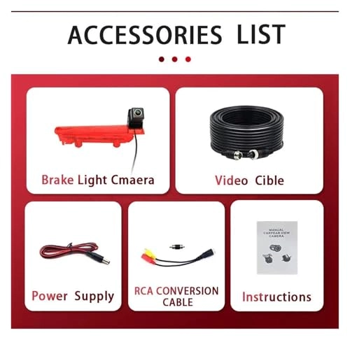 Brake Light Reverse Camera - Night vision Wire