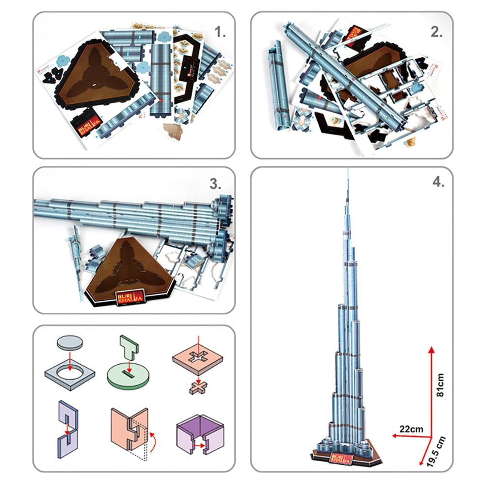 Burj Khalifa 3D Puzzle (ALGT-C151H) - 92 pcs