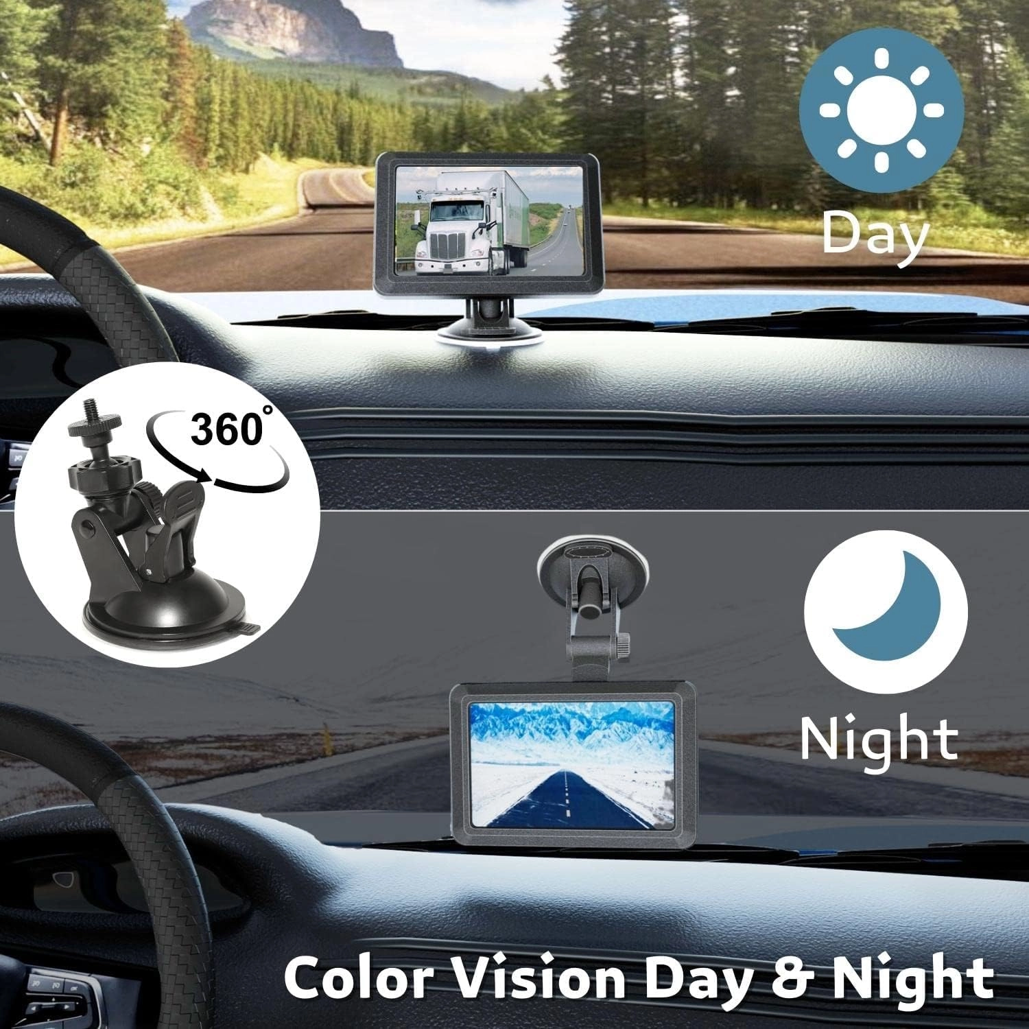 Wireless WiFi Magnetic Hitch Backup Camera - Night Vision 1080P
