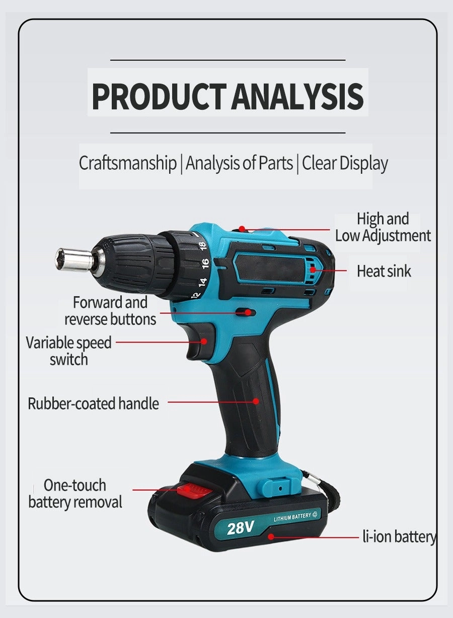 Impact Cordless Drill Driver - 28 Ampere-hour