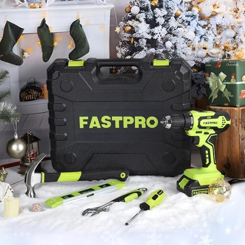 177-Piece Cordless Lithium-ion Drill Driver and Home Tool Set - 1.5 Amp Hours 20 Volts