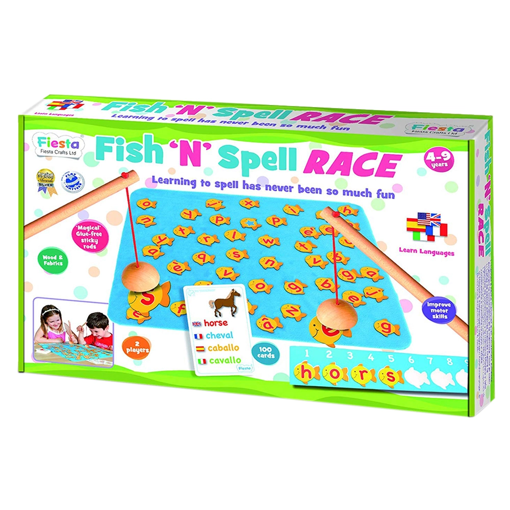 Fiesta Crafts Fish N Spell Race - 4+ years 80 pcs
