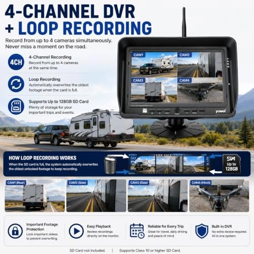 Digital Wireless Backup Camera System - Night vision Wireless 1080P