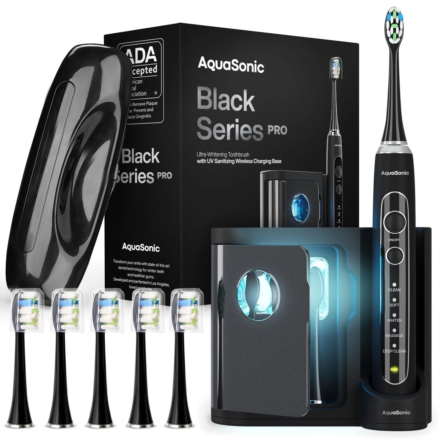 Black Series PRO - UltraWhitening 5 Modes 6 ProFlex Brush Heads
