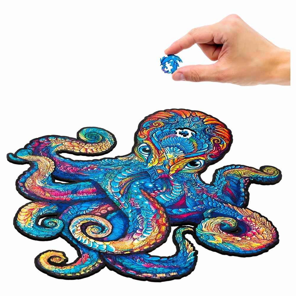 Magnetic Octopus Wooden Puzzle (4107390-OCTOPUS_KS) - 300 pcs
