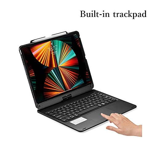 360 Rotatable Keyboard - for iPad Pro 13" (M4) / iPad Air 13" (M2) / iPad Pro 12.9" 6th/5th/4th/3rd Backlight Trackpad