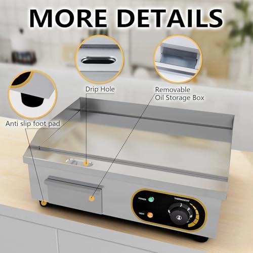 Commercial Electric Griddle - 55 x 35.5cm