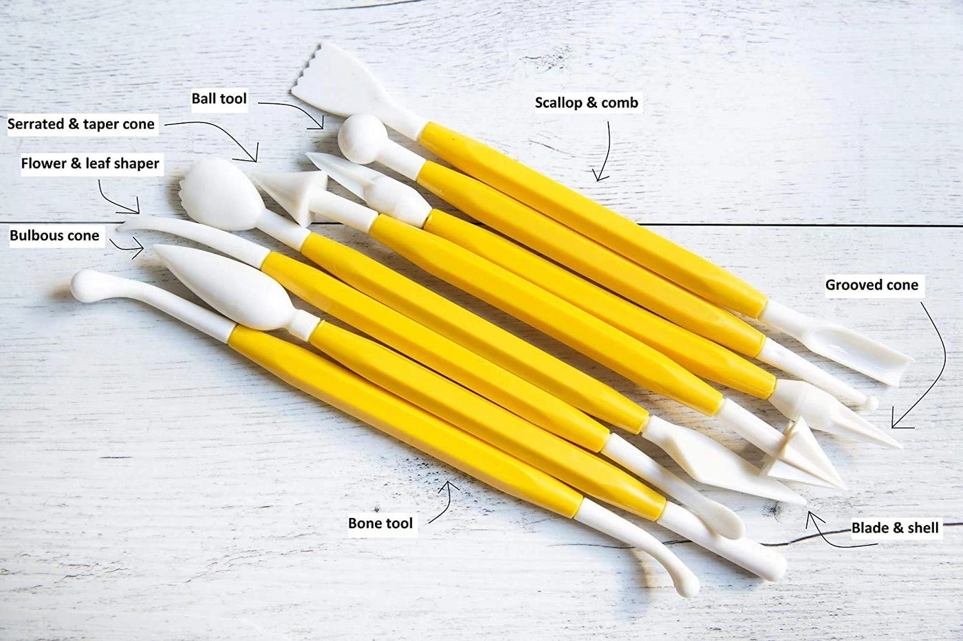 Polymer Clay - 10 Pieces + Tool Set - 8 pcs