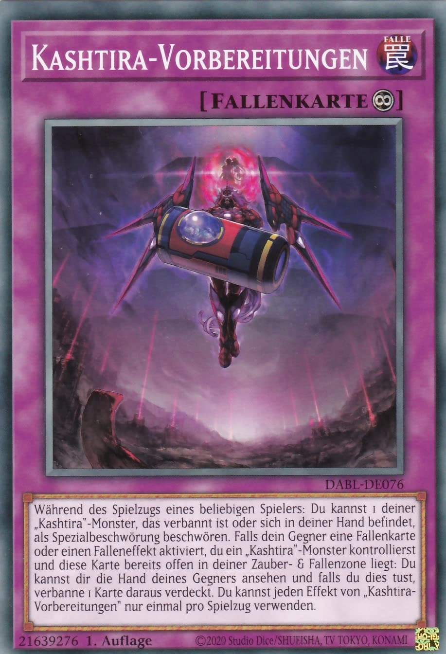 TCG Kashtira Preparations - Common German + Ultrapro Toploader